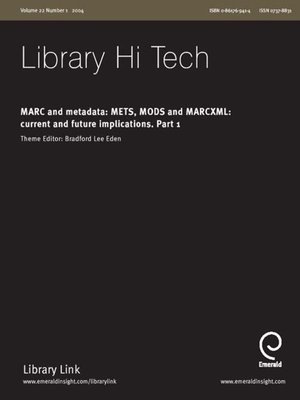cover image of Library Hi-Tech, Volume 22, Issue 1